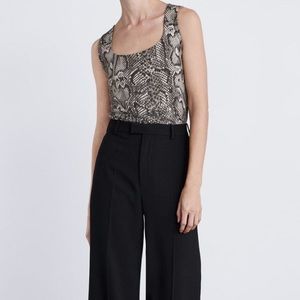ZARA Snake Pattern Stretch Square Neck Tank Top